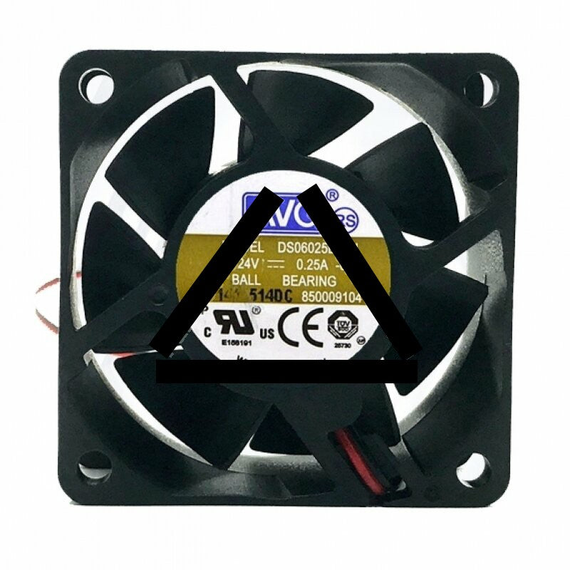 AVC DS06025B24H DC 24V 0.25A 2 Wires Axial Cooling Fan