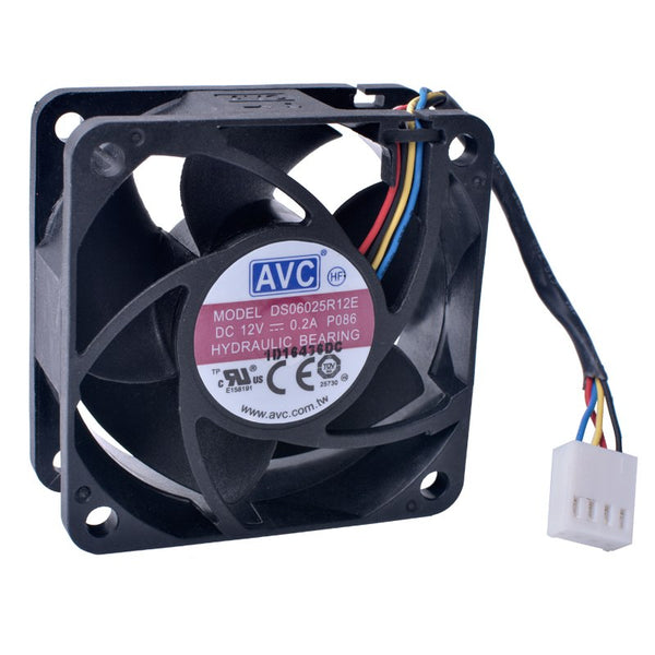 AVC DS06025R12E DC12V 0.2A 4wire hydraulic bearing fan