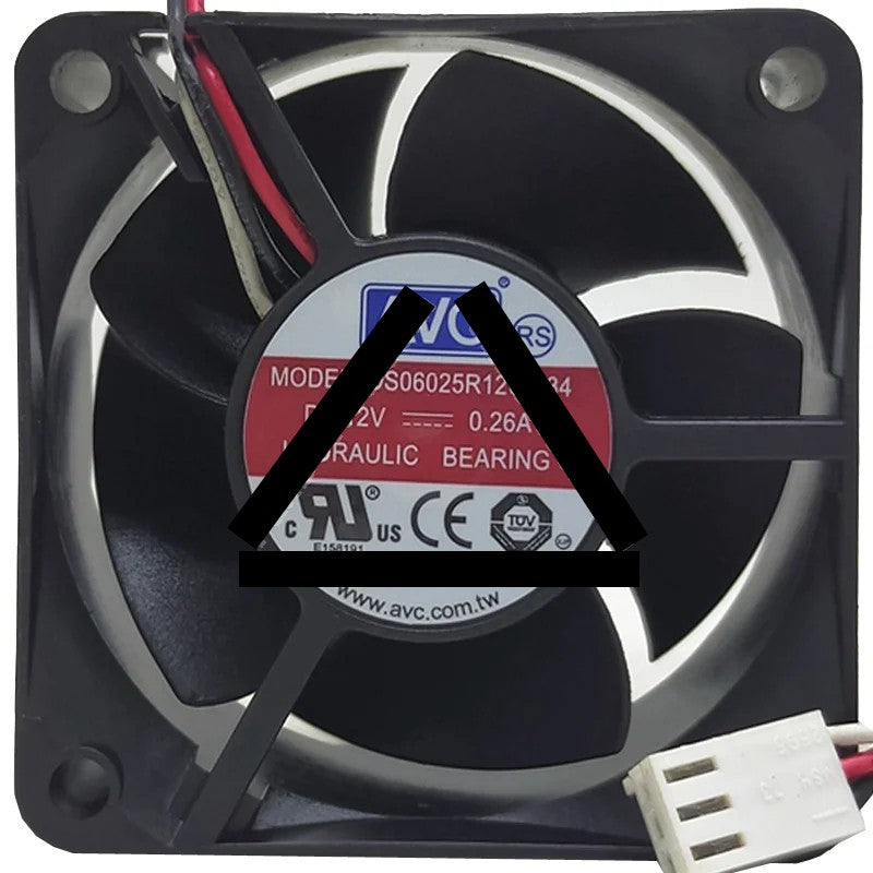 AVC DS06025R12U-034 12V 0.26A 3 Wires Axial Cooling Fan