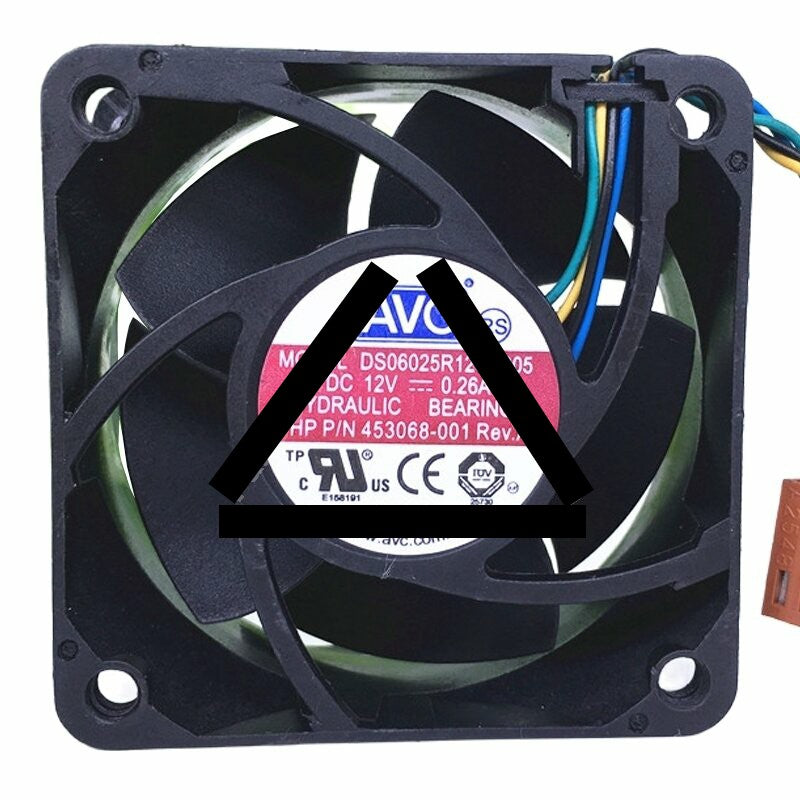 AVC DS06025R12UP005 DC 12V 0.26A 2 Wires / 3 Wires / 4 Wires Axial Cooling Fan