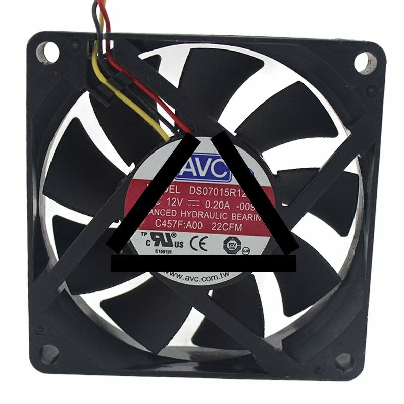 AVC DS07015R12E DC 12V 0.20A 7015 Axial Advanced Hydraulic Bearing Cooling Fan