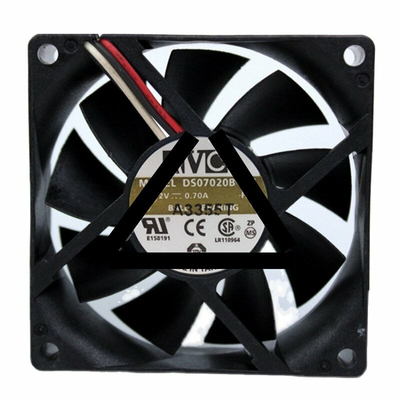 AVC DS07020B12U DC 12V 0.7A 2 Wires / 3 Wires Axial Cooling Fan