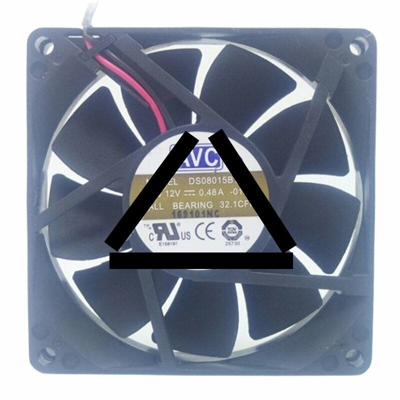 AVC DS08015B12M DC 12V 0.48A 8015 Ball Bearing Axial Cooling Fan