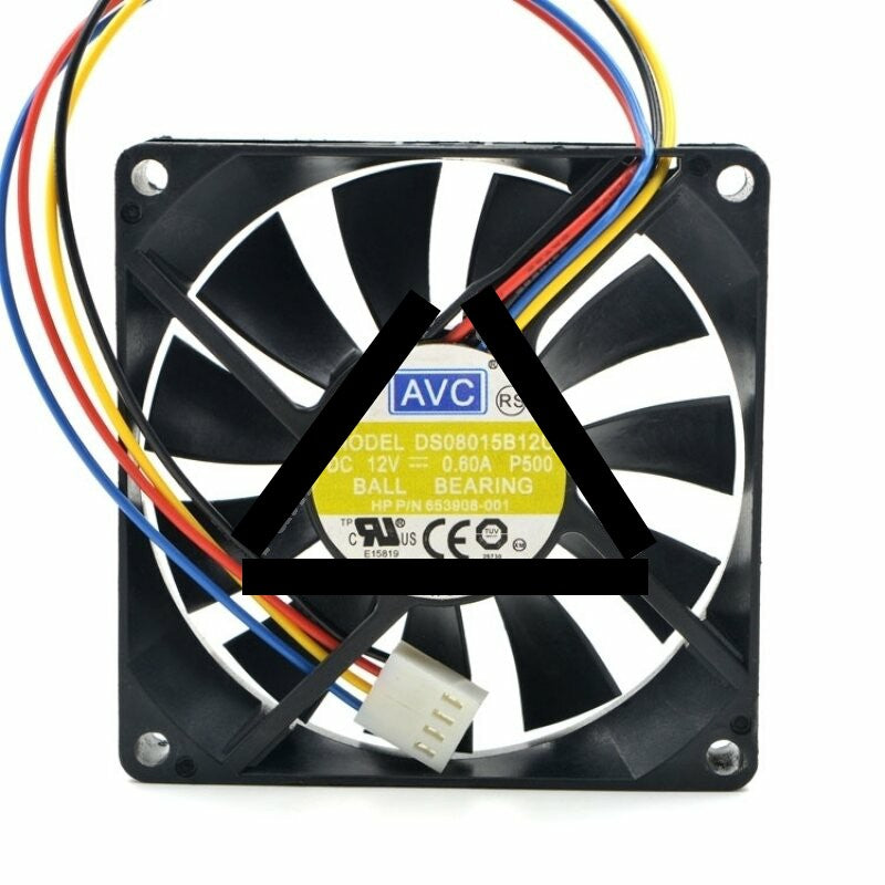 AVC DS08015B12U DC 12V 0.60A 2 Wires / 3 Wires / 4 Wires Axial Cooling Fan