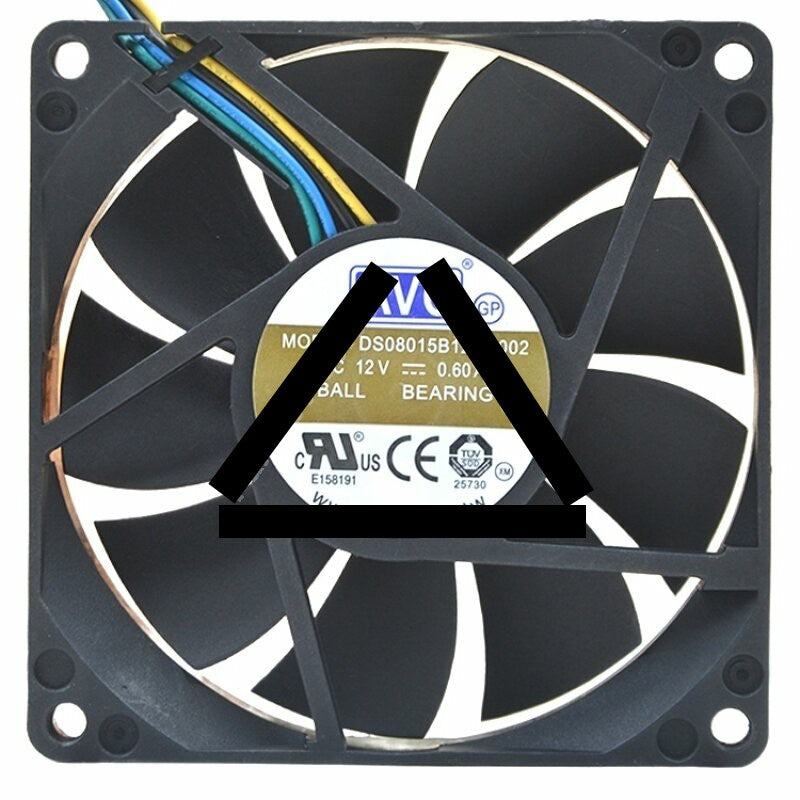 AVC DS08015B12UP002 DC 12V 0.60A 8015 Ball Bearing Axial Cooling Fan
