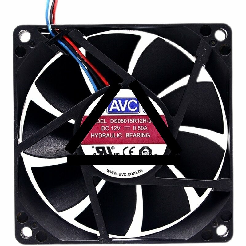 AVC DS08015R12H-006 DC 12V 0.50A 2 Wires / 3 Wires Axial Cooling Fan