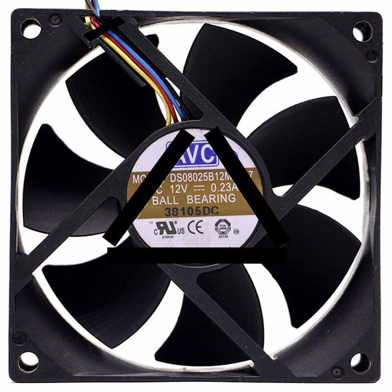 AVC DS08025B12MP047 DC 12V 0.23A Ball Bearing Axial Cooling Fan