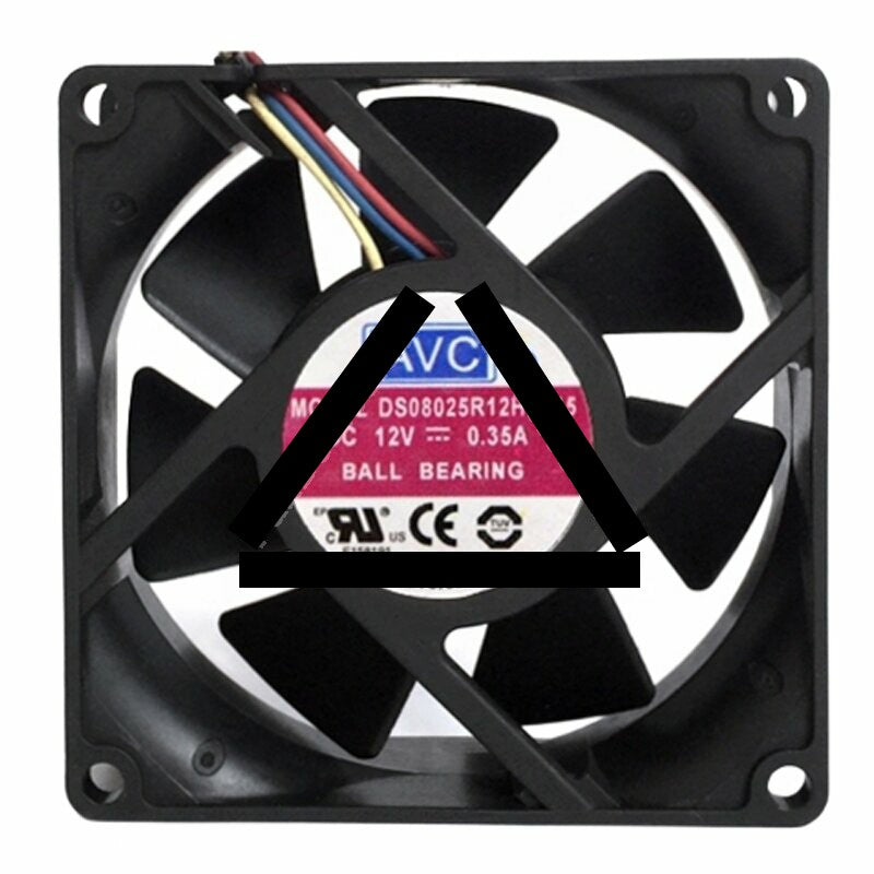AVC DS08025R12HP015 DC 12V 0.35A 8025 Ball Bearing Axial Cooling Fan