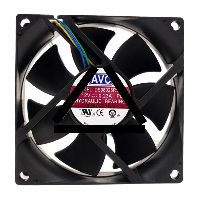 AVC DS08025R12M DC 12V 0.23A 8025 Axial Hydraulic Bearing Cooling Fan