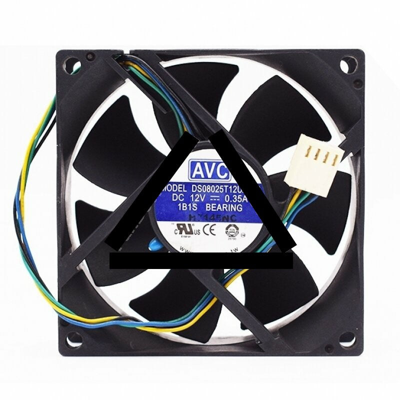 AVC DS08025T12UA052 DC 12V 0.35A 2 Wires / 3 Wires / 4 Wires Axial Cooling Fan