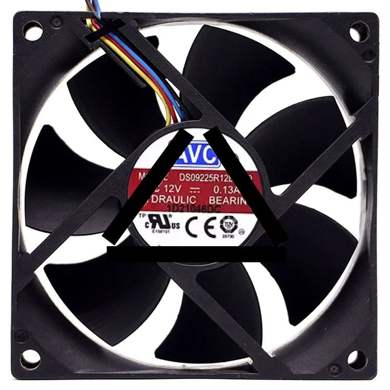 AVC DS09225R12LP339 12V 0.13A 4 Wires Axial Cooling Fan