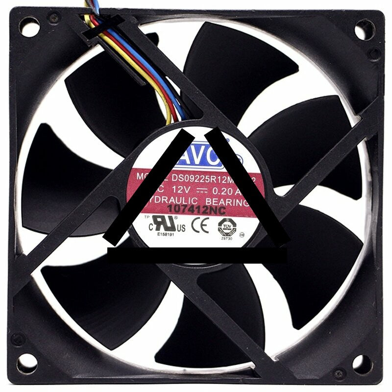 AVC DS09225R12M 12V 0.20A Hydraulic Bearing Axial Fan