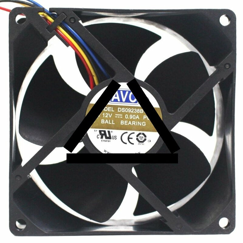 AVC DS09238B12H DC 12V 0.90A Ball Bearing PWM Axial Cooling Fan