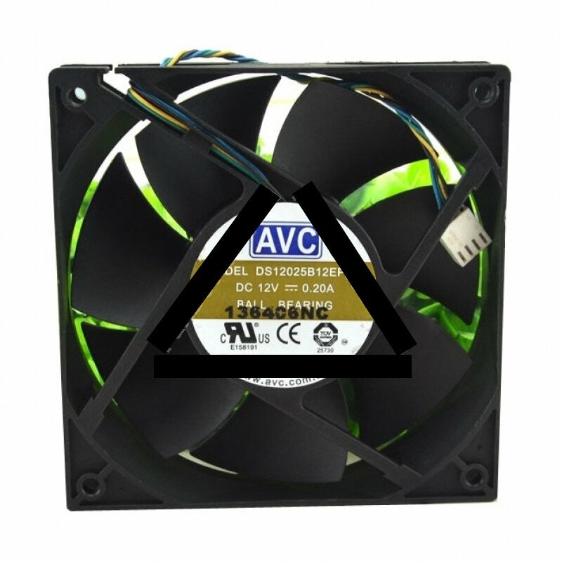 AVC DS12025B12EP004 DC 12V 0.20A 4 Wires Axial Cooling Fan