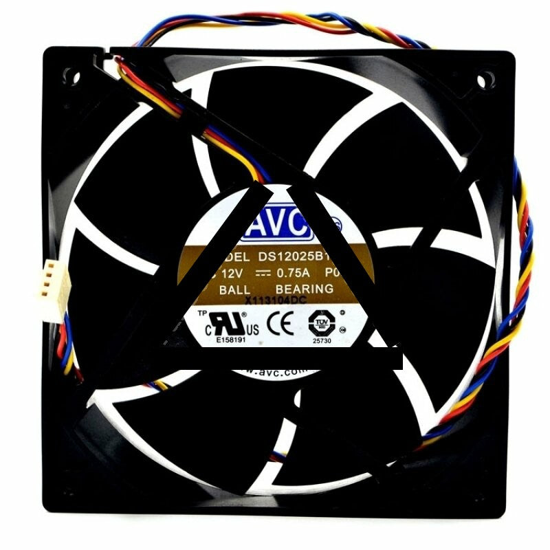 AVC DS12025B12H DC 12V 0.75A 2 Wires / 3 Wires / 4 Wires Axial Cooling Fan