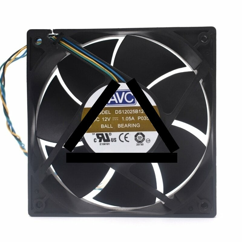 AVC DS12025B12U DC 12V 1.05A 2 Wires / 3 Wires / 4 Wires Axial Cooling Fan