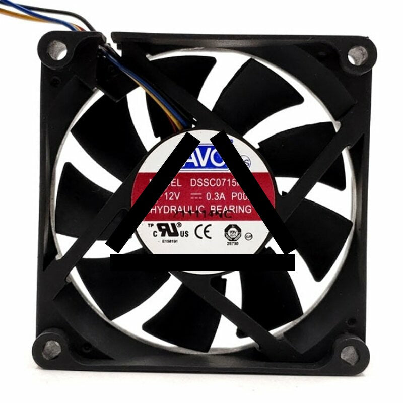 AVC DSSC0715R2L DC 12V 0.3A 2 Wires / 3 Wires / 4 Wires Axial Cooling Fan