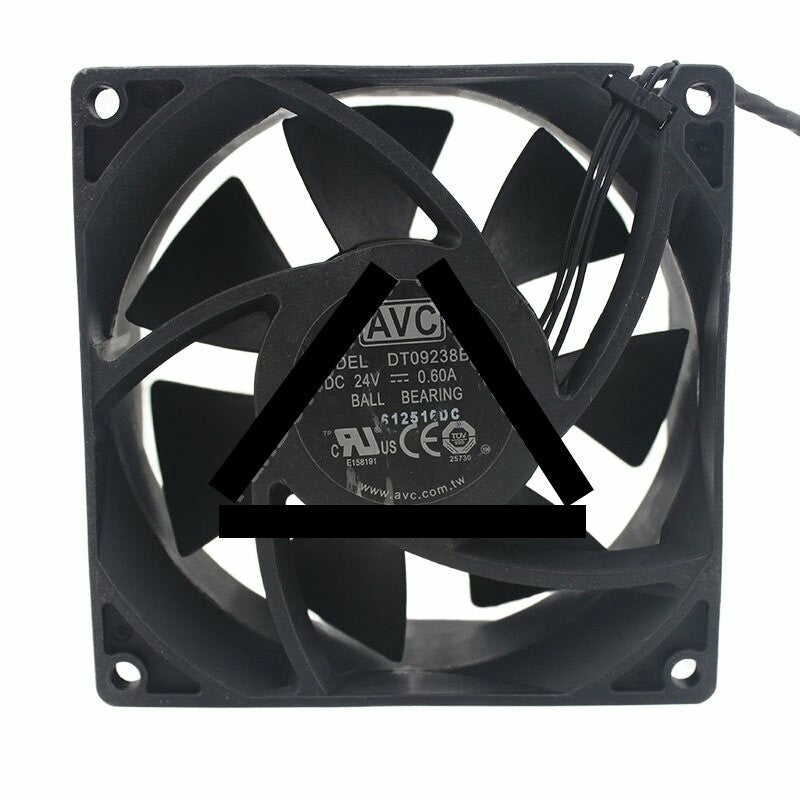 AVC DT09238B24H DC 24V 0.60A 9038 Axial Ball Bearing Cooling Fan