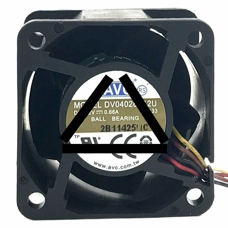 AVC DV04028B12U DC 12V 0.66A 4028 Axial Cooling Fan