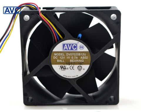 AVC DV07020B12U 7020 70mm 7cm DC 12V 0.7A dual ball bearing fan server inverter cooling fan