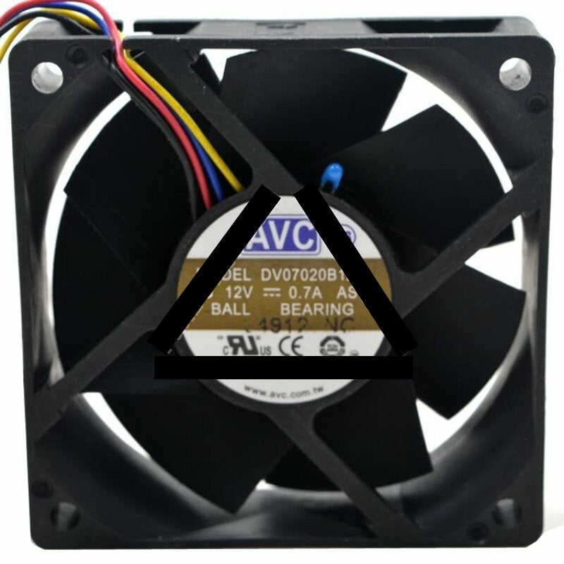 AVC DV07020B12U DC 12V 0.70A 2 Wires / 3 Wires / 4 Wires Axial Cooling Fan