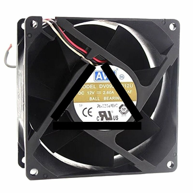AVC DV09238B12U DC 12V 2.60A 9038 Ball Bearing Axial Cooling Fan