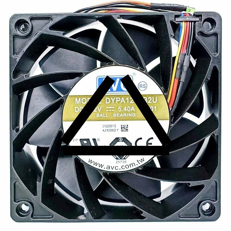 AVC DYPA1238B2U DC 12V 5.40A Ball Bearing Waterproof Axial Cooling Fan