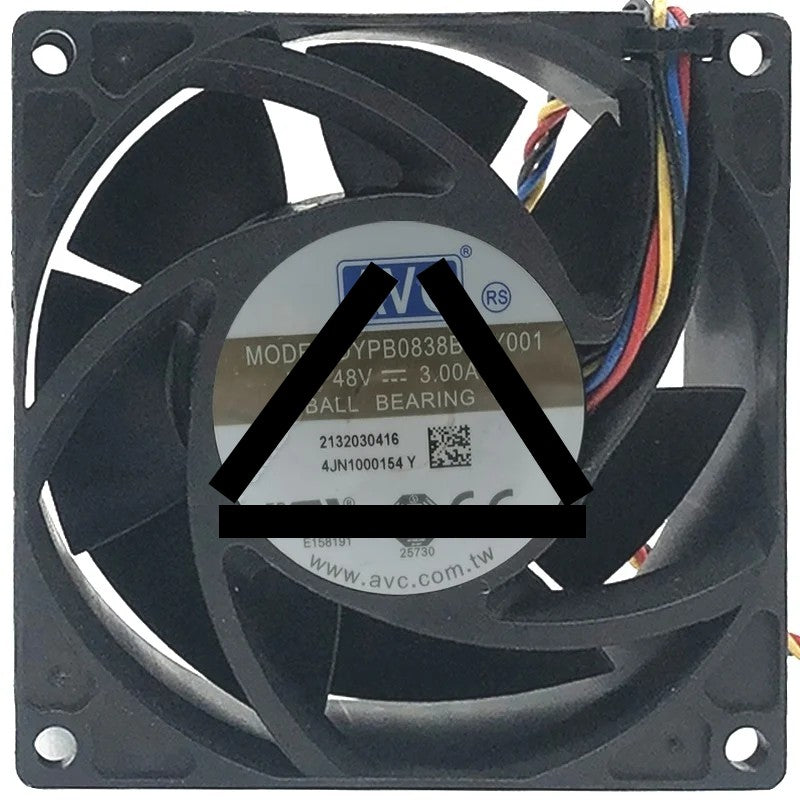 AVC DYPB0838B8FY001 DC 48V 3.00A 4 Wires Ball Bearing PWM Cooling Fan