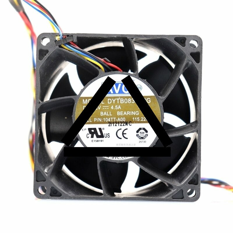 AVC DYTB0838B2G DC 12V 4.5A 2 Wires / 3 Wires / 4 Wires Axial Cooling Fan