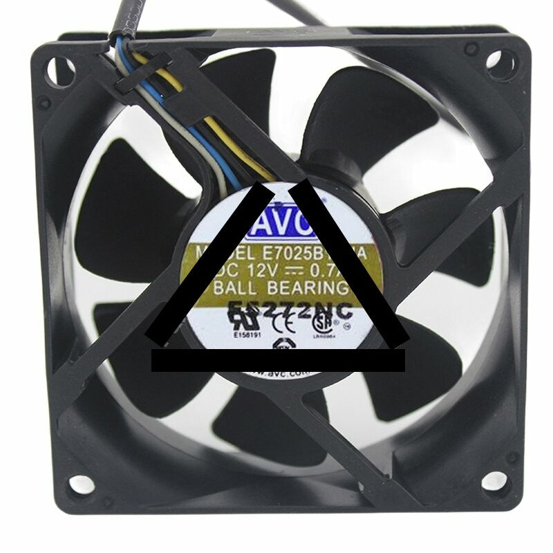 AVC E7025B12HA DC 12V 0.7A 7025 Axial Ball Bearing Cooling Fan