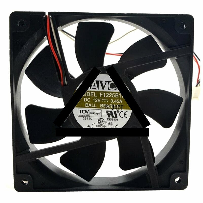 AVC F1225B12H DC 12V 0.45A 2 Wires / 3 Wires Axial Cooling Fan