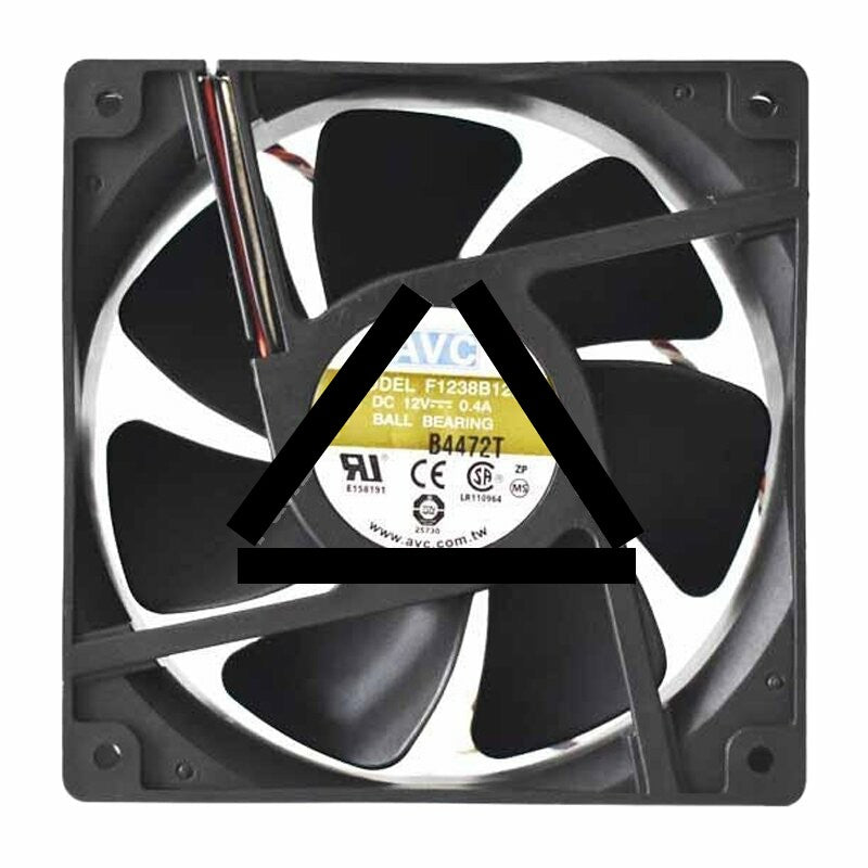 AVC F1238B12M DC 12V 0.4A 12038 Axial Ball Bearing Cooling Fan