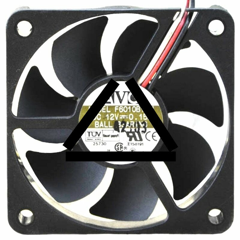 AVC F6010B12M DC 12V 0.15A 3 Wires Ball Bearing Axial Cooling Fan