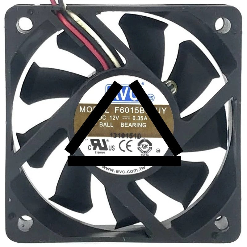AVC F6015B12UY 12V 0.35A 3 Wires Ball Bearing Cooling Fan