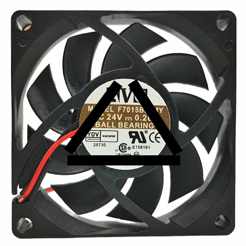 AVC F7015B24MY DC 24V 0.26A 2 Wires Ball Bearing Axial Cooling Fan