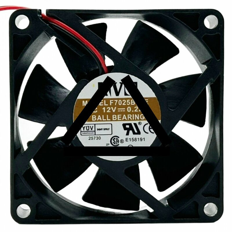 AVC F7025B12E DC 12V 0.2A 2 Wires / 3 Wires Ball Bearing Cooling Fan