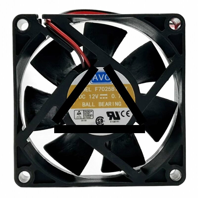 AVC F7025B12HX DC 12V 0.7A 7025 Axial Ball Bearing Cooling Fan