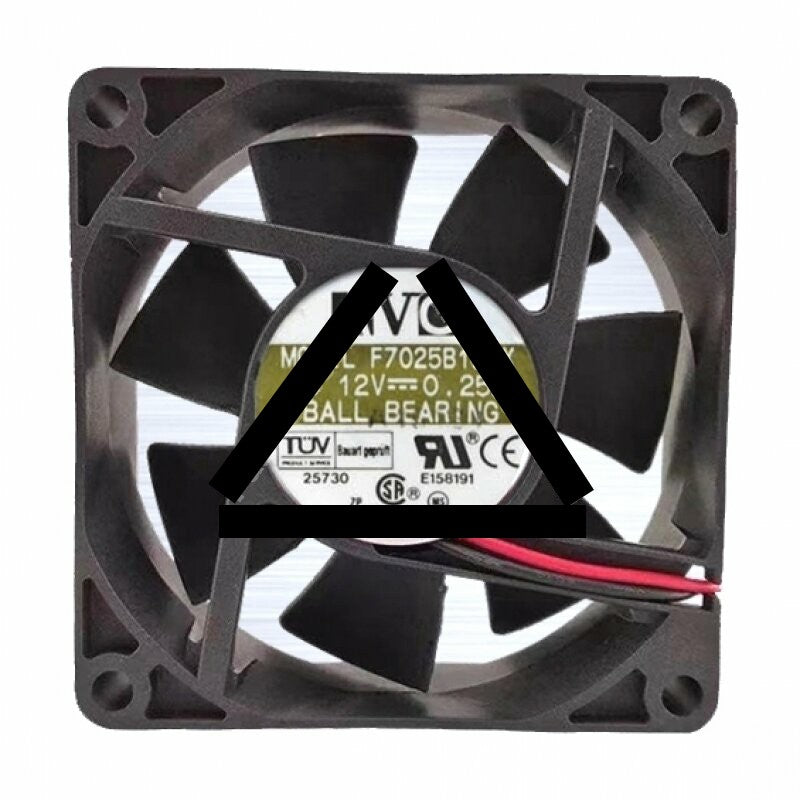 AVC F7025B12LX DC 12V 0.25A 2 Wires / 3 Wires Axial Cooling Fan