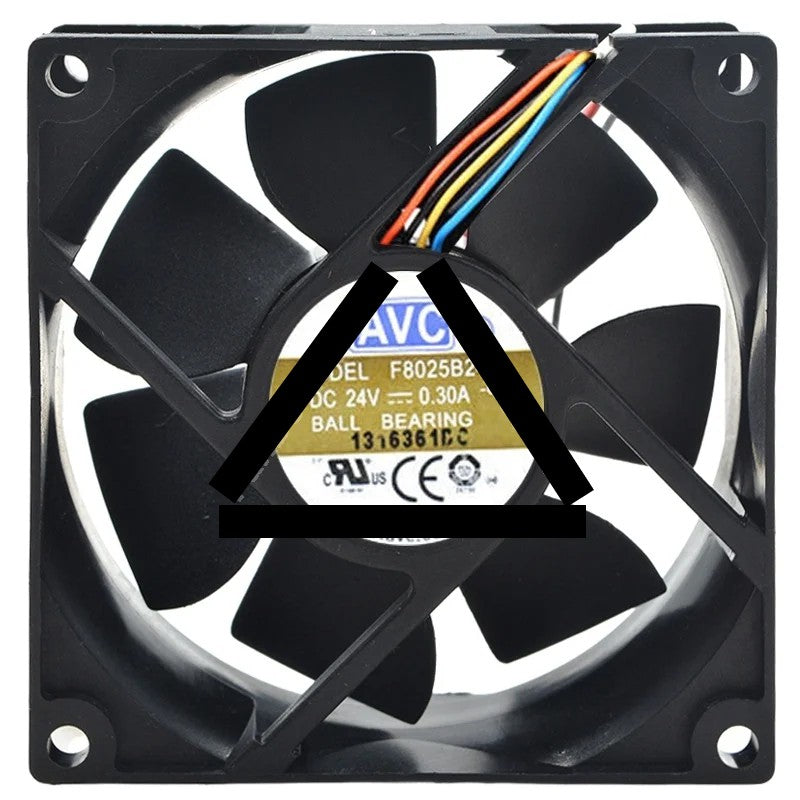 AVC F8025B24U 24V 0.30A 4 Wires Ball Bearing Axial Fan