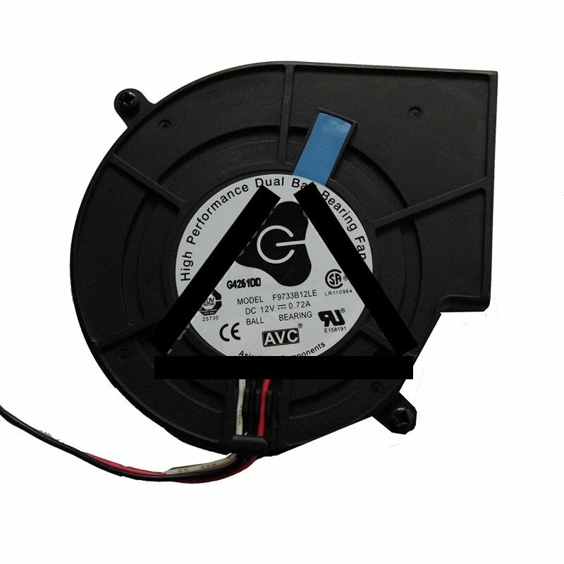 AVC F9733B12LE DC 12V 0.72A 2 Wires / 3 Wires Blower Cooling Fan