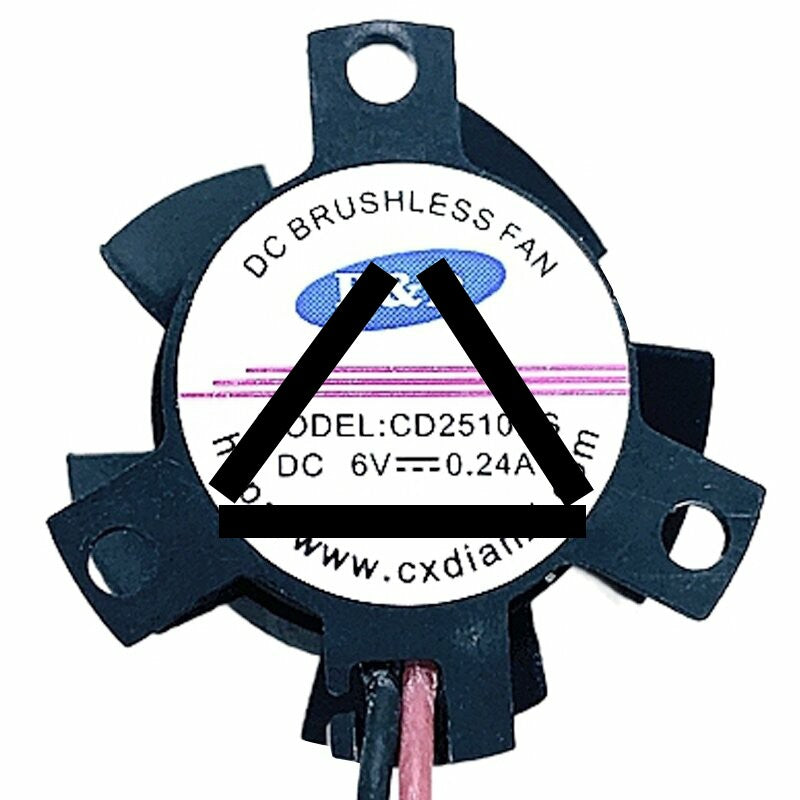 B&amp;R CD2510HS 6V 0.24A 2 Wires Axial Cooling Fan