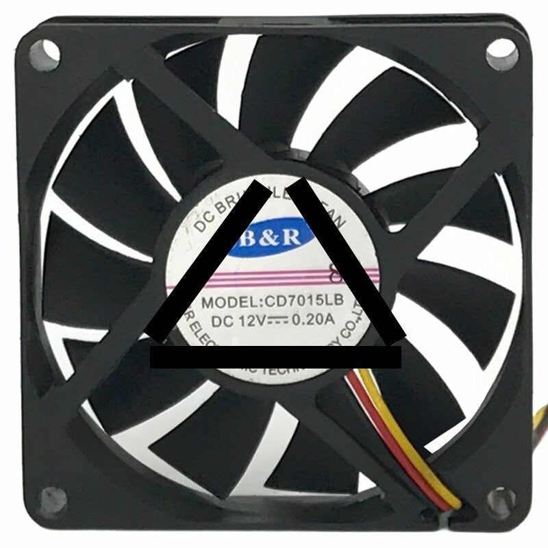 B&amp;R CD7015LB 12V 0.20A 2 / 3 Wires DC Brushless Axial Cooling Fan