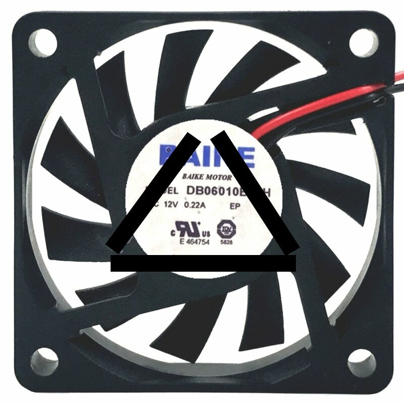 BAIKE DB06010B12H DC 12V 0.22A 2 Wires / 3 Wires Axial Cooling Fan