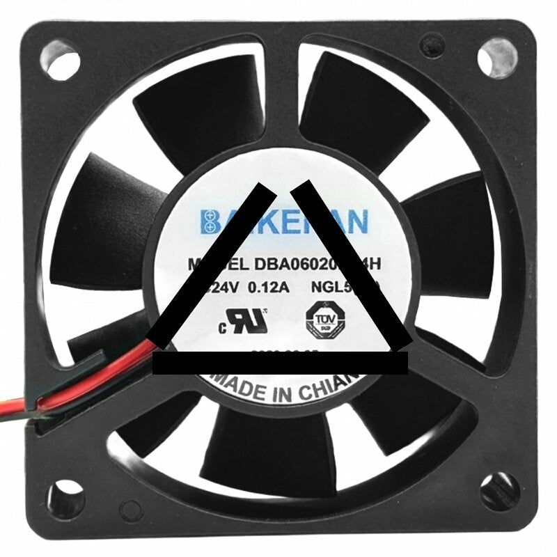 BAIKEFAN DBA06020B24H DC 24V 0.12A 2 Wires 6020 Axial Cooling Fan