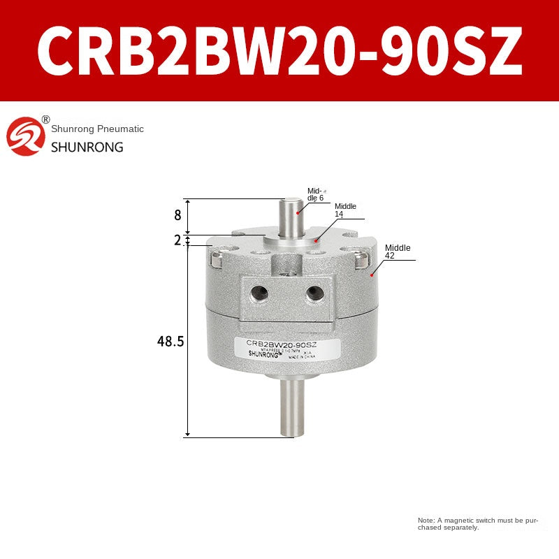 Blade Type Swing Rotary Cylinder CRB1BW50-90S Degree CRB2BW15/20/30/90S/180S/270S