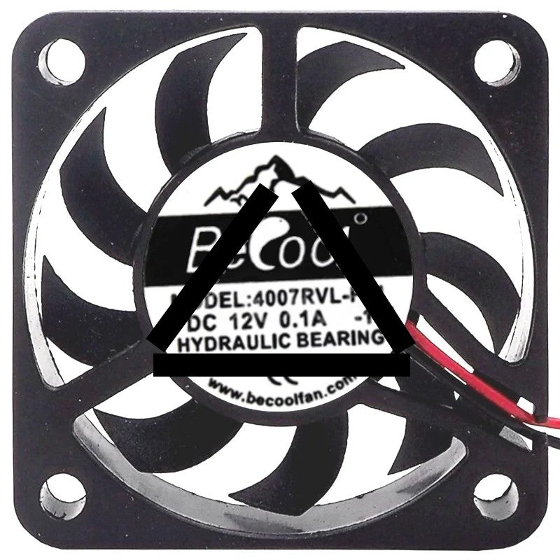 BeCool 4007RVL-P11 12V 0.1A 2 Wires Axial Cooling Fan