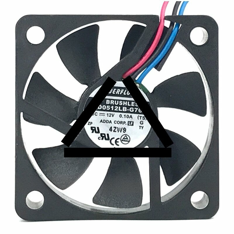 BERFLO AD0512LB-G76 DC 12V 0.10A 5010 Brushless Axial Cooling Fan