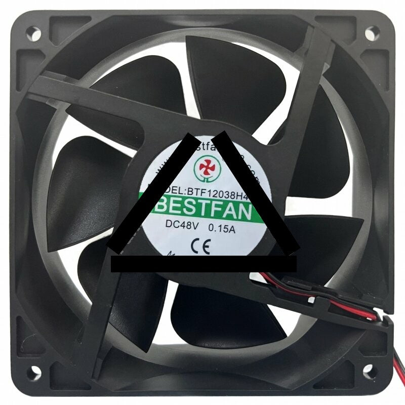 BESTFAN BTF12038H48B DC 48V 0.15A 2 Wires Axial Cooling Fan