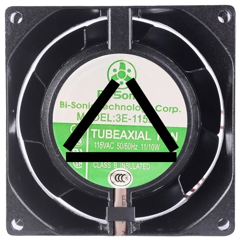 Bi-Sonic 3E-115B 115V 11/10W 2 Wires Impedance Protected Cooling Fan