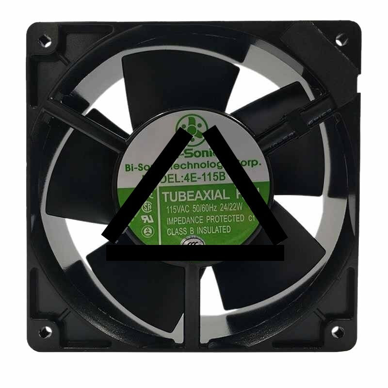 Bi-Sonic 4E-115B 02 AC 115V 0.25A / 0.24A 24W / 22W 2 Wires Axial Cooling Fan